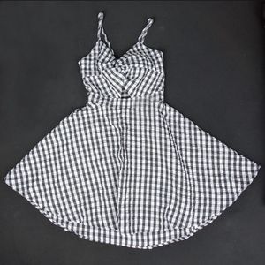Gingham Knot Tie Skater Dress